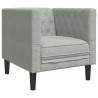 Sofa do salonu 3 pcs Jasnoszary 194 x 74,5 x 70,5 cm Aksamit