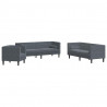 Sofa do salonu 3 pcs Ciemnoszary 194 x 74,5 x 70,5 cm Aksamit