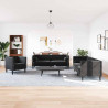 Sofa do salonu 3 pcs Czarny 194 x 74,5 x 70,5 cm Aksamit