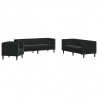 Sofa do salonu 3 pcs Czarny 194 x 74,5 x 70,5 cm Aksamit