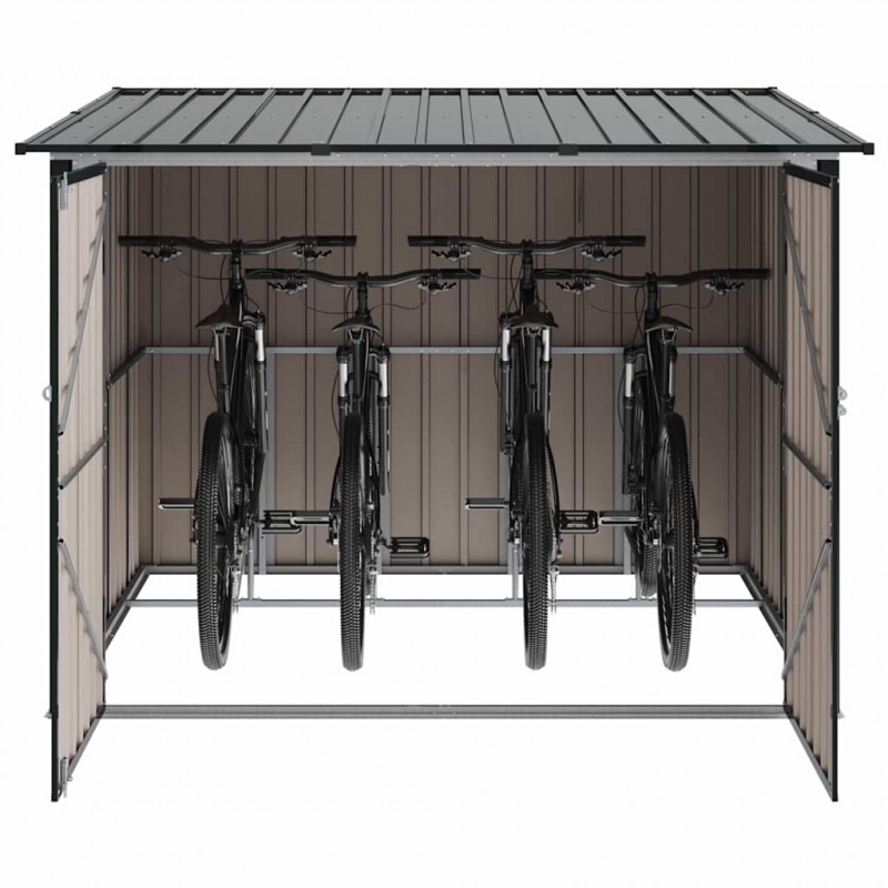 Shed na rower 3 pcs Antracyt 215 x 206 x 157 cm Metal