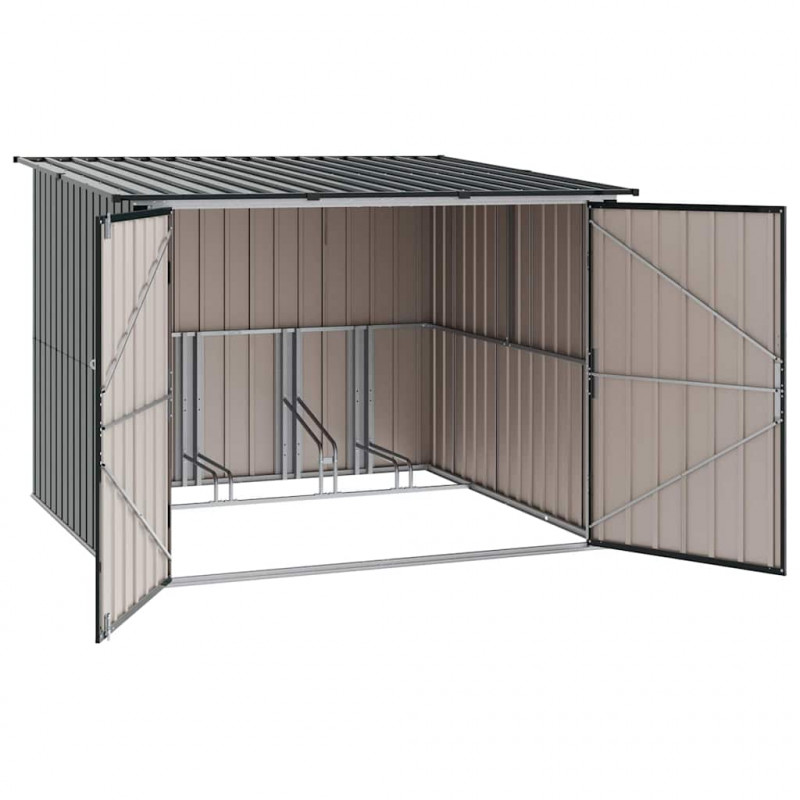 Shed na rower 3 pcs Antracyt 215 x 206 x 157 cm Metal