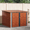 Shed na rower 3 pcs Brązowy 215 x 206 x 157 cm Metal