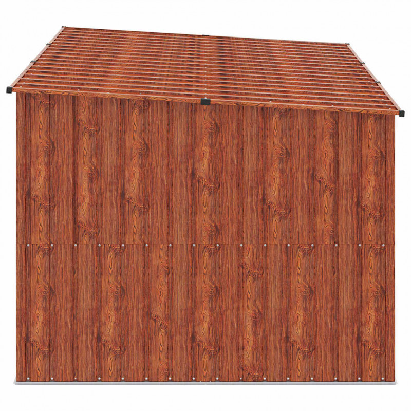 Shed na rower 3 pcs Brązowy 215 x 206 x 157 cm Metal