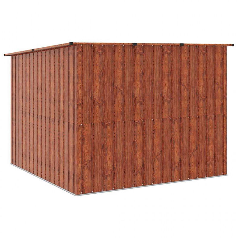 Shed na rower 3 pcs Brązowy 215 x 206 x 157 cm Metal