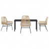 Zestaw do jadalni w ogrodzie 5 pcs Brązowy polirattan