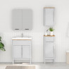 Zestaw mebli łazienkowych FLORO 3 pcs Biały Lite drewno sosnowe