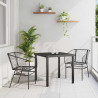 Zestaw do jadalni w ogrodzie 3 pcs Czarny polirattan