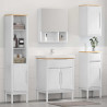 Zestaw mebli łazienkowych FLORO 4 pcs Biały Lite drewno sosnowe