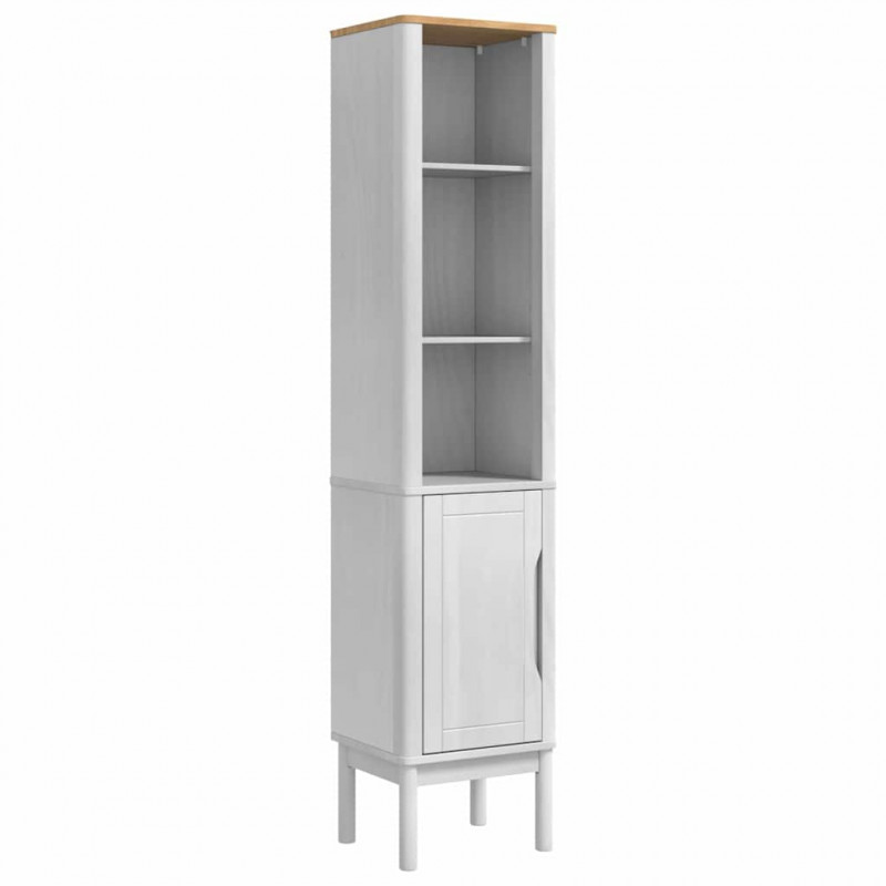 Zestaw mebli łazienkowych FLORO 4 pcs Biały Lite drewno sosnowe
