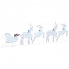 LED Renifery 5 pcs Srebrny tkanina