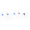 LED Renifery 5 pcs Biały tkanina