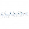 LED Renifery 7 pcs Srebrny tkanina
