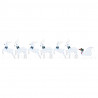 LED Renifery 7 pcs Srebrny tkanina