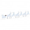 LED Renifery 7 pcs Srebrny tkanina