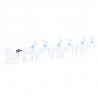 LED Renifery 7 pcs Biały tkanina