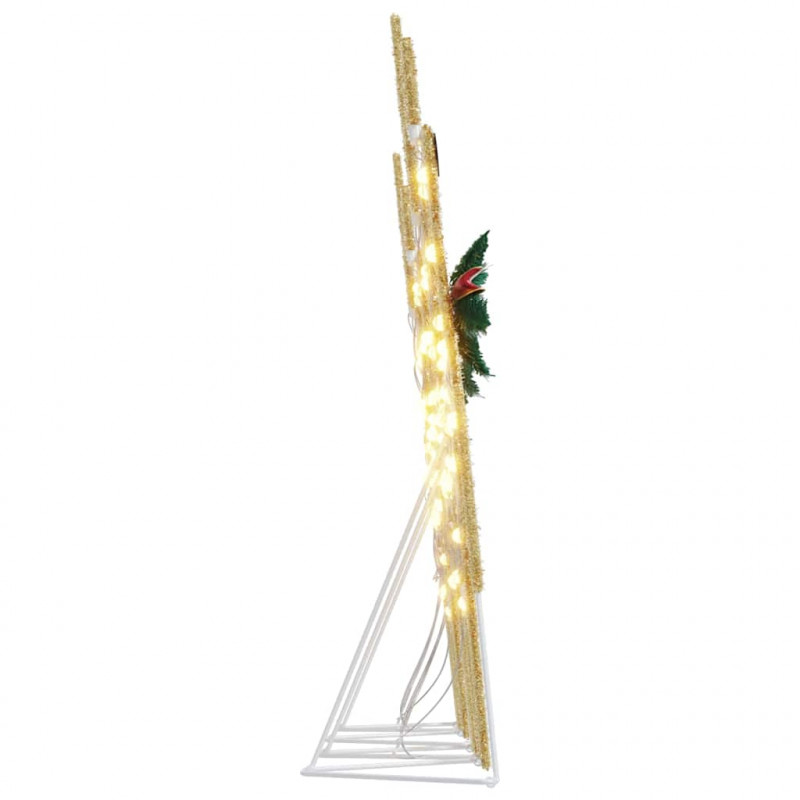 LED Renifery 4 pcs złoty tkanina