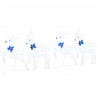 LED Renifery 4 pcs Biały tkanina