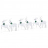 LED Renifery 6 pcs Srebrny tkanina