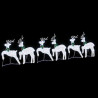 LED Renifery 6 pcs Srebrny tkanina