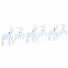 LED Renifery 6 pcs Srebrny tkanina