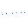 LED Renifery 6 pcs Biały tkanina