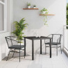 Zestaw do jadalni w ogrodzie 3 pcs Czarny polirattan