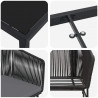 Zestaw do jadalni w ogrodzie z poduszką 3 pcs Czarny