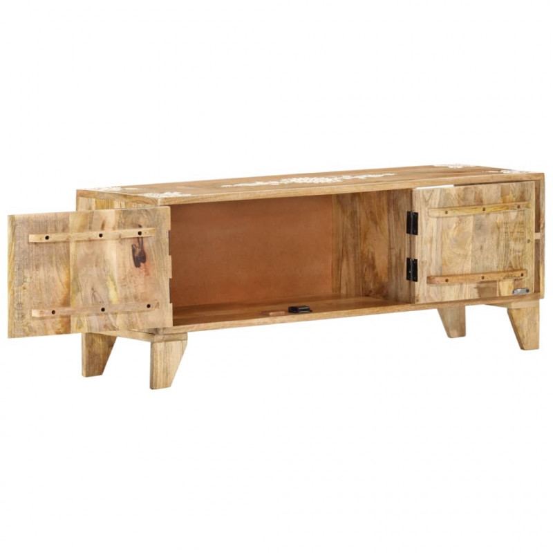 Szafka pod TV, 110x30x40 cm, lite drewno mango