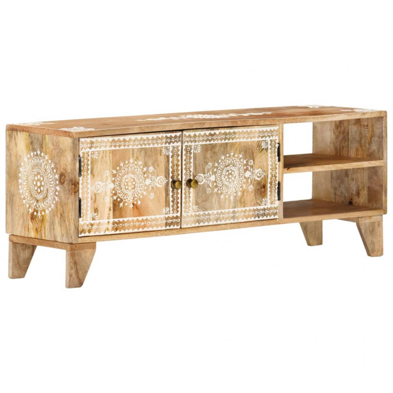 Szafka pod TV, 110x30x40 cm, lite drewno mango