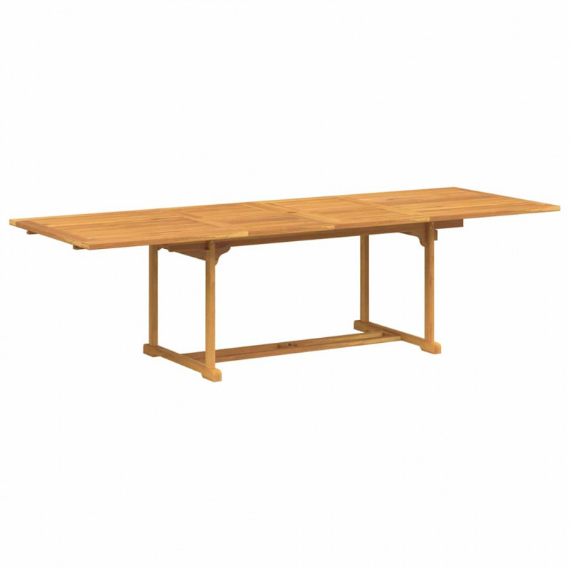 Zestaw do jadalni w ogrodzie 9 pcs Brązowy Lite drewno teakowe