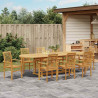 Zestaw do jadalni w ogrodzie 9 pcs Lite drewno teakowe