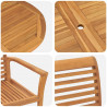 Zestaw do jadalni w ogrodzie 9 pcs Lite drewno teakowe