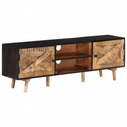 Szafka pod TV, 140x30x46 cm, surowe drewno mango i akacjowe