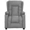 Fotel rozkładany, szary, sztuczna skóra