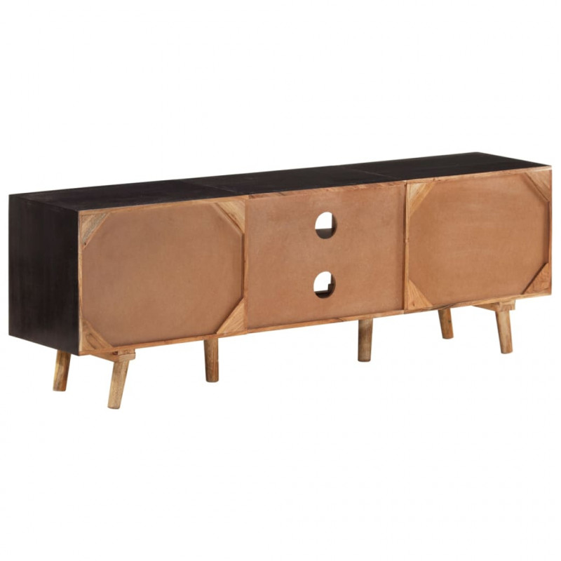 Szafka pod TV, 140x30x46 cm, surowe drewno mango i akacjowe