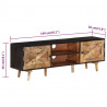 Szafka pod TV, 140x30x46 cm, surowe drewno mango i akacjowe