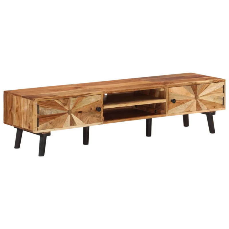 Szafka pod TV, 145x35x35 cm, lite drewno akacjowe