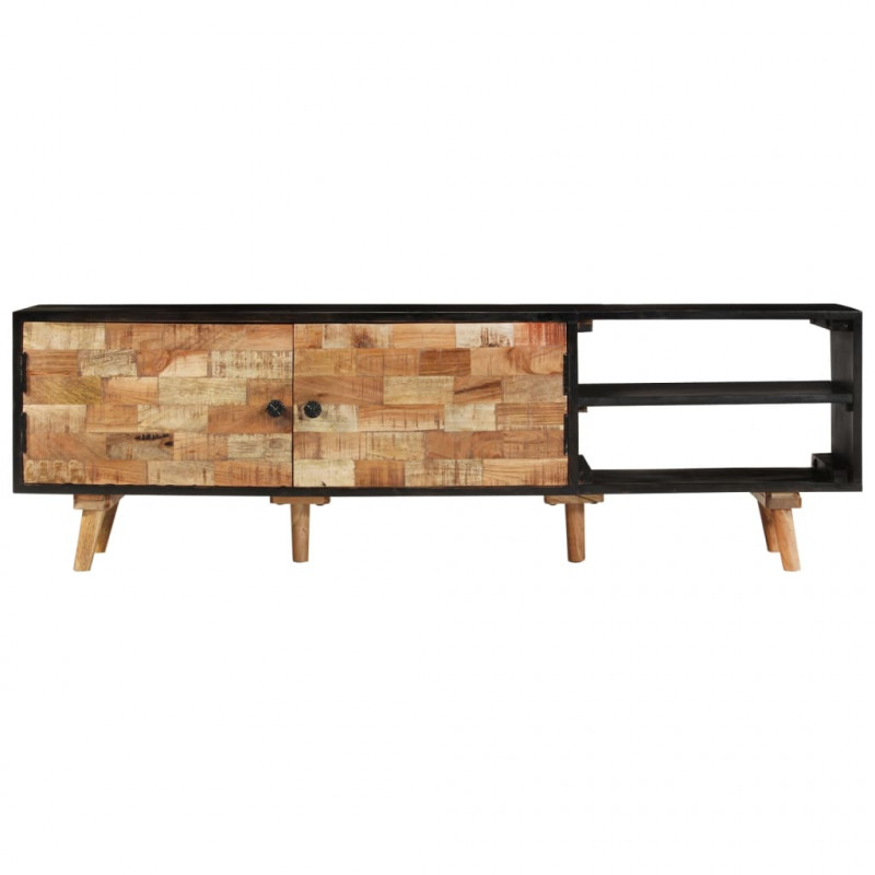 Szafka pod TV, 140x30x45 cm, surowe drewno mango i akacjowe