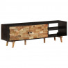 Szafka pod TV, 140x30x45 cm, surowe drewno mango i akacjowe