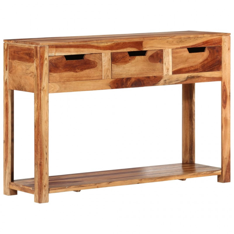 Stolik konsolowy, 110x35x75 cm, lite drewno akacjowe