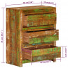 Komoda, wielokolorowa, 60x33x75 cm, lite drewno z odzysku