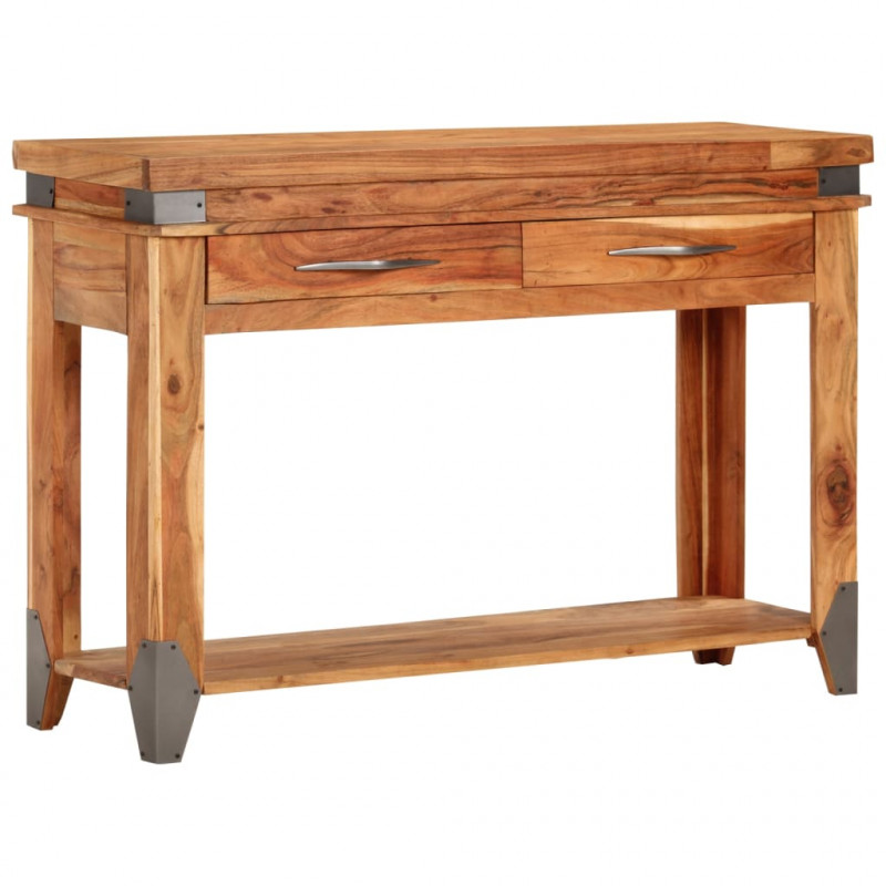 Stolik konsolowy, 110x34x74 cm, lite drewno akacjowe