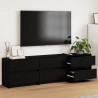 Jednostki telewizyjne 2 pcs Czarny Dąb 180 x 34 x 50 cm