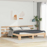 Ramka łóżka Brązowy 200 x 200 cm Lite drewno sosnowe
