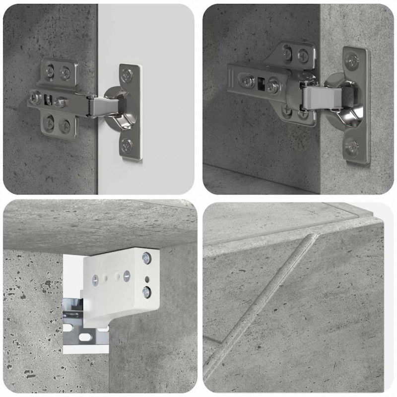 Zestaw mebli łazienkowych z szufladą 4 pcs Betonowy szary