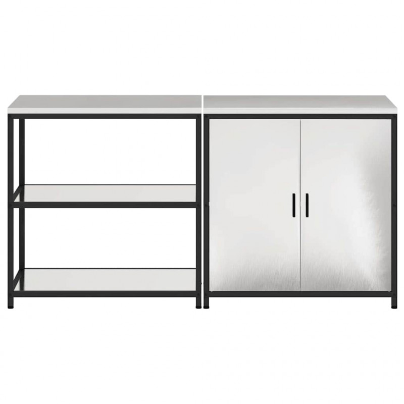 Zestaw do przechowywania w kuchni 2 pcs Srebrny Stal nierdzewna
