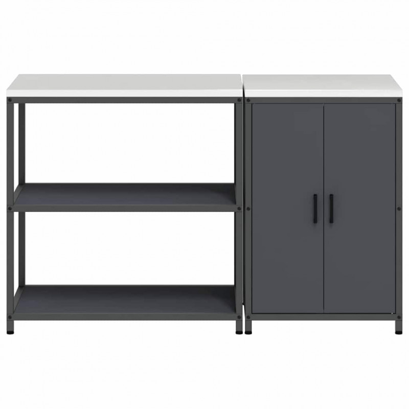Zestaw do przechowywania w kuchni z półką 2 pcs Antracyt