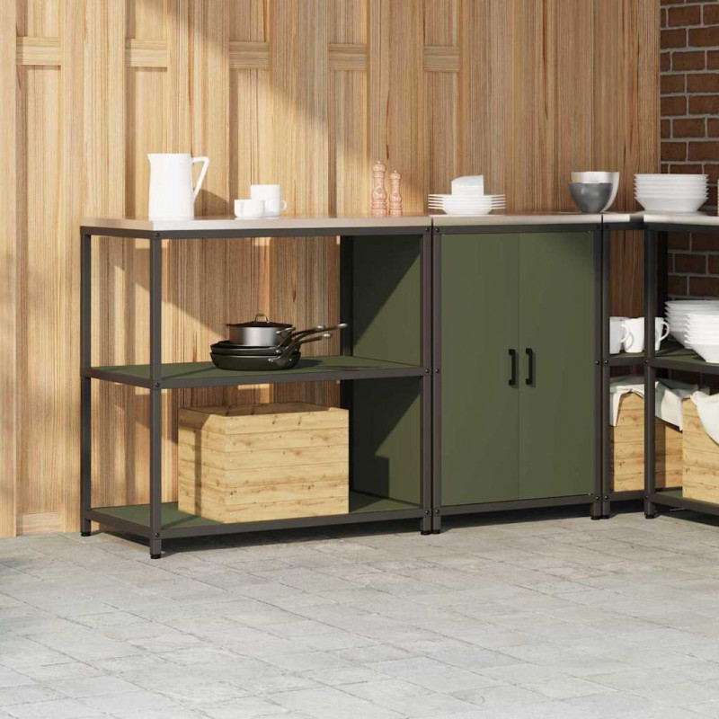 Zestaw do przechowywania w kuchni 2 pcs Zielony oliwkowy