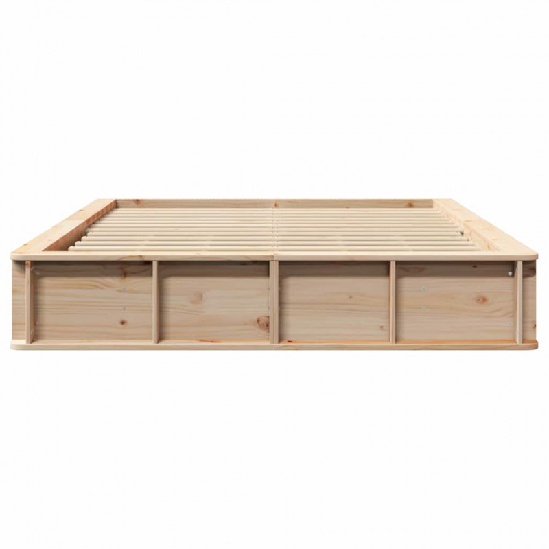 Ramka łóżka Brązowy 160 x 200 cm Lite drewno sosnowe